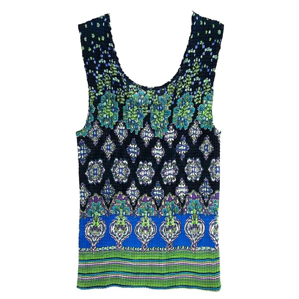 Nicola Y2K Textured Scrunch Stretch Tank Top Size Small